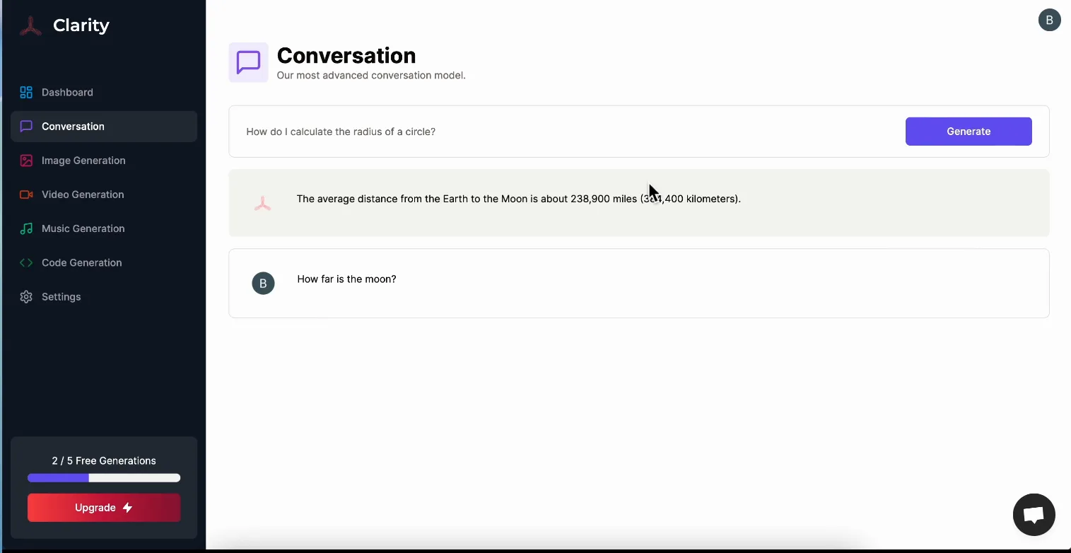 ClarityGPT — A multi-tool AI workspace powered by GPT-4
