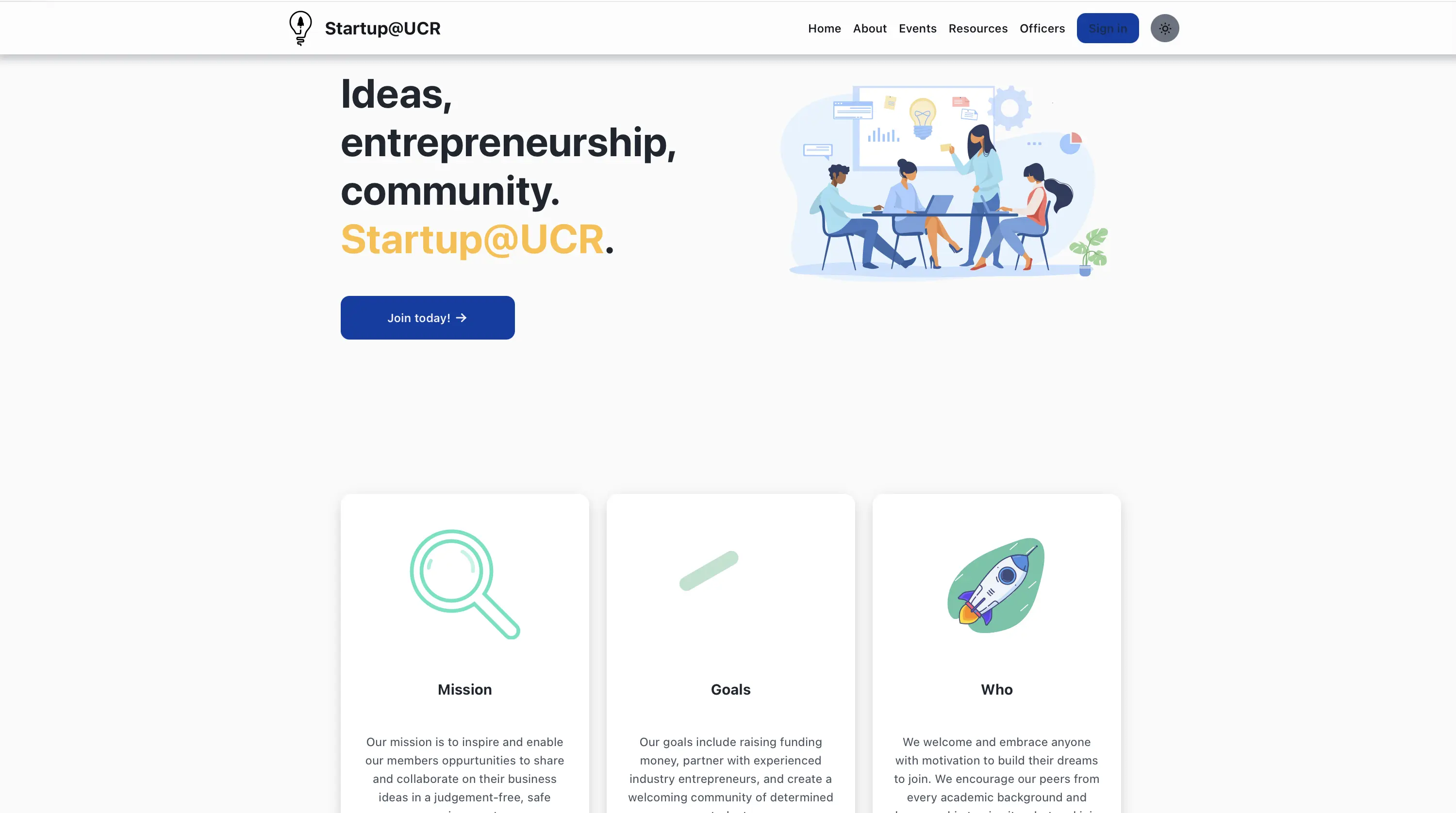 Startup@UCR — A full-stack home for UCR's startup community